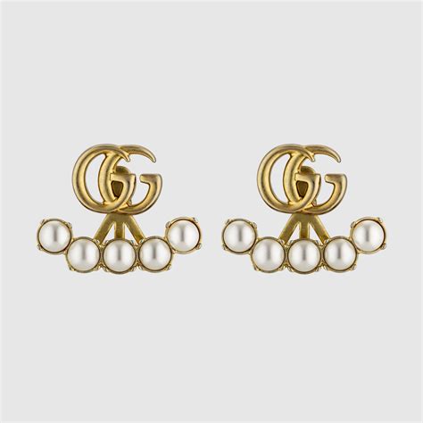 gucci gold double g earrings